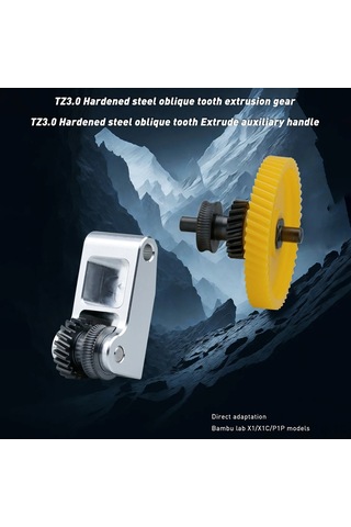 Geeroyoo Bambu X1c/p1p İçin Geliştirilmiş Dlc Kaplı Çelik Dişli Kiti - Yüksek Performans Ve Dayanıklılık