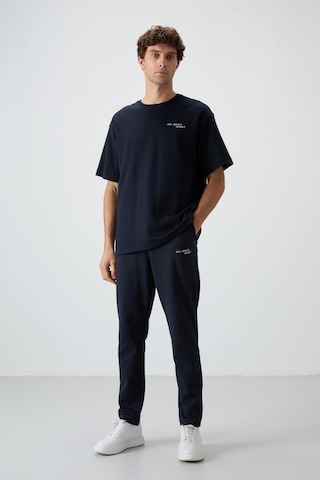Tommy Life Lacivert Pamuklu Kalın Yumuşak Dokulu Oversize Fit Nakışlı Erkek Eşofman Takım - 85252 Lacivert