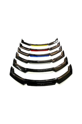 Ön Tampon Eki Universal Ön Lip Vw Transporter T5-t6-t7 Uyumlu Ön Karlık Siyah-kırmızı