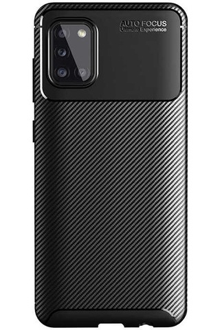 Galaxy Uyumlu A31 Kılıf Zore Negro Silikon Kapak Kahverengi