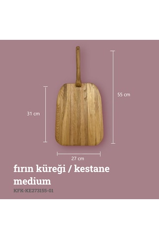 Kaf Ahşap Fırın Küreği Kestane / Medium