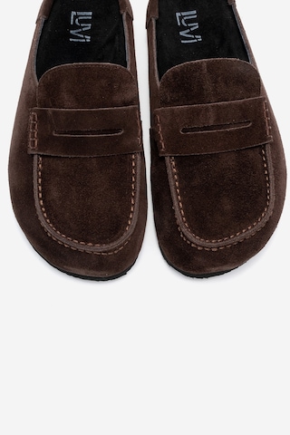 Prıva Kahverengi Süet Hakiki Deri Kadın Terlik Kahverengi