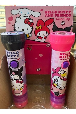 Hello Kitty And Friends Laser Pop Işıklı Çilek Aromalı Lolipop Şeker 1 Adet