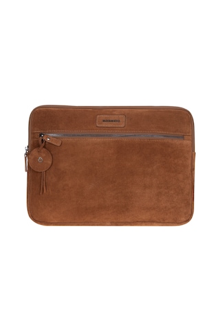 Camel Still Hakiki Süet Deri 15-16 İnç Macbook Uyumlu/laptop Kılıfı Taba