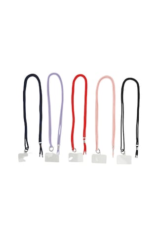 Noktaks - Cep Telefonu Kumaş Halat İp 140 Cm - Siyah T23938