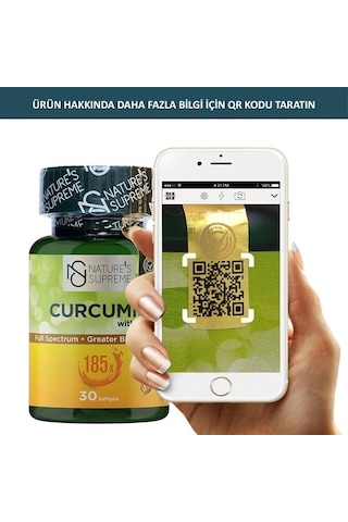 Natures Supreme Curcumin 30 Yumuşak Kapsül Aromasiz