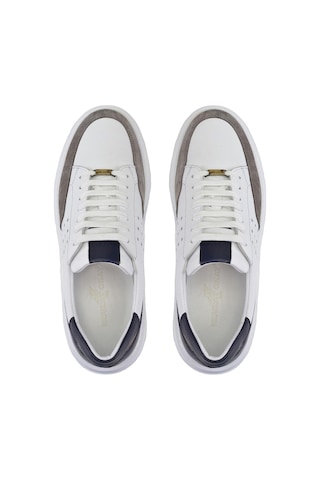 Beyaz Erkek Sneaker -31223--süet Trufel - Eos Beyaz - Antik Lacivert 204 Çok Renkli