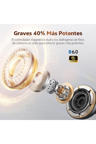 Lexroo C50 Crossky Küpe Kulaklık 6.0 Çift Cihaz Çift Mıknatıs 35 Saat Dinleme 4 Mic. Gürültü