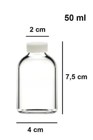 Rotanev 6 Adet Cam 50 ML Mini Shot Ginger Detox Şişe Plastik Sızdırmaz Kapaklı Kolonya Koku Süs Küçük Şişe