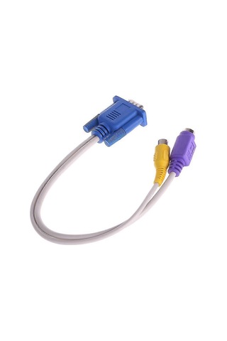 Sıcak Vga Erkek Tv S-video Rca Av Dönüştürücü Kablo Adaptörü