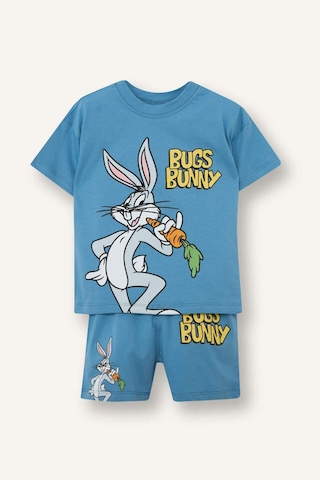 Defacto Looney Tunes 2li Takım Erkek Bebek H4128a526smbe227 Mavi-be227