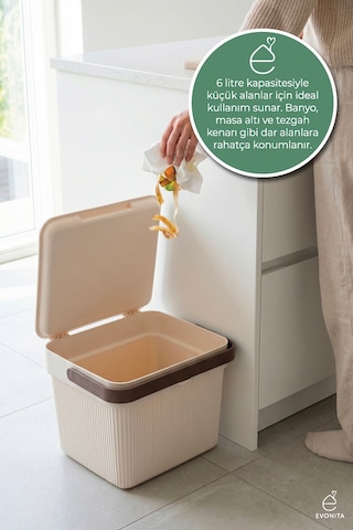 Kapaklı Çok Amaçlı Saklama Kutusu Sepet Organizer 6 Litre Oyuncak Banyo Mutfak Düzenleyici Çok Renkli