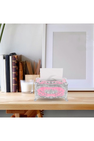 Avrupa Tarzı Mendil Kutusu Kapağı Tutucu Peçete Saklama Kutusu Vintage Masa Üstü Mendil Kutusu Kılıfı