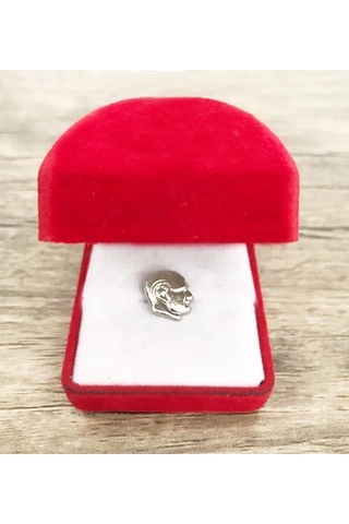 Atatürk Büstü Yaka Rozeti Gümüş