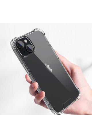Apple Uyumlu iPhone 14 Plus Uyumlu Zore Nitro Anti Shock Silikon-renksiz Renksiz -