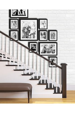 5 Adet X Tuğla Desenli 3D Strafor Köpük Duvar Kaplama Paneli (446785546)