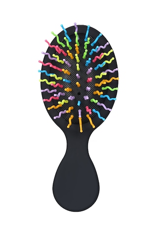 Vkemall Küçük Taşınabilir Hava Yastıklı Saç Fırçası - Yumuşak Uçlu Sırtlı Tırnaklar İle Saç Ve Kafa Derisi Masajı, Tüm Saç Tiplerine Uygun - Siyah