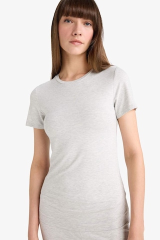 Defacto Bedene Oturan Kısa Kollu Tişört-fall İn Love Loungewear G0006ax25wngr93 Gri