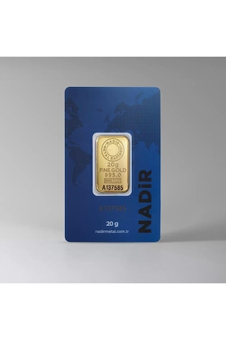 Nadir Gold 24 Ayar 20 Gram Külçe Altın
