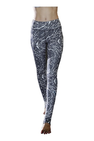 Paıyıge Kadın Baskılı Taş S Hk09 Yoga Pantolon Gri