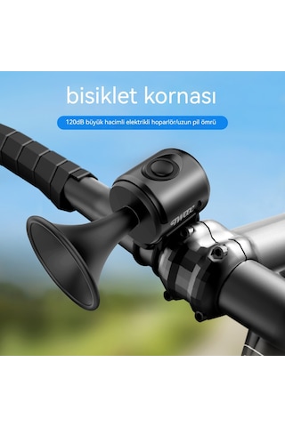 Jzcat Bisiklet Elektrikli Korna Dağ Bisikleti Kompakt Taşınabilir Çan - Siyah