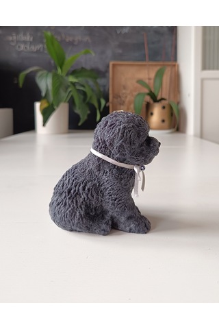 Köpek Figürlü Mum Gri 12 Cm