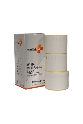 Ecotagplus Dymo Muadili Etiket - 101 Mm X 54 Mm - 3 X 220 Adet - Eko Paket - 99014 1