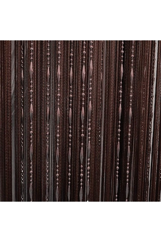 1mx2m Dekoratif Damla Zincir Boncuk Pencere Kapı Perdesi Perde İpi Kapı Oda Bölücü Kahverengi