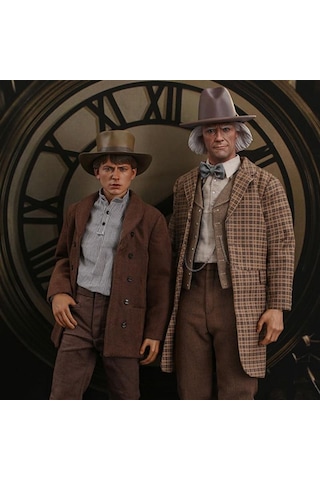 Hot Toys Marty Mcfly & Doc Brown Back To The Future Iıı Sixth Scale Figure Set - 909370 & 909369 - Bttf Mms616 / Mms617