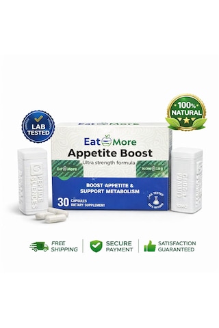 Eat More Appetite Boost 30 Kapsül Takviye Metabolizma Destek Aromasız
