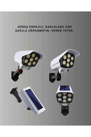 Mey İthalat Pvc+pc Malzemeli, 2'si 1 Arada Güvenlik Lambası Ayarlanabilir Başlık Ve Panel Açısı Çok Renkli