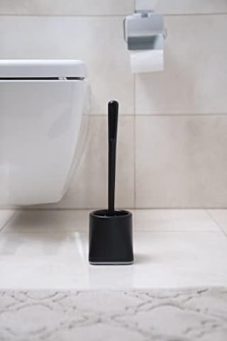 Home Silikon Klozet Wc Tuvalet Fırçası Siyah Kare Siyah