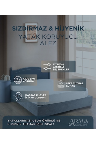 Sızdırmaz & Hijyenik Yatak Koruyucu Alez Pratik Lastikli Çift K