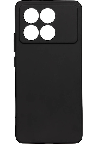 Noktaks - Xiaomi Uyumlu Xiaomi Poco X6 Pro - Kılıf Mat Soft Esnek Biye Silikon - Siyah