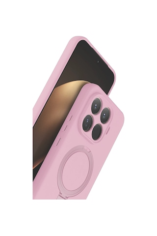 Newface - 599 - Xiaomi Mi 15t Pro Regal Magsafe Standlı Kapak - - Csmo-tex - Açık Pembe Diğer