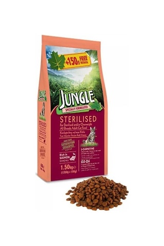 Jungle Sterilesed Somonlu Kısırlaştırılmış Yetişkin Kedi Maması 1500 G