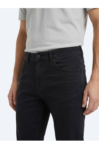 Kip Lacivert Dokuma Slim Fit Spor Pamuk Karışımlı Pantolon