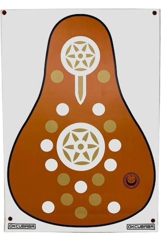 Okcubaba Vinil Geleneksel Okçuluk Hedef Yüzü 80x115 Cm Açık Kahve