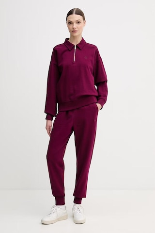 Calvin Klein Ls Archıve Terry 1/4 Zıp Polo Sw-12967 Mor
