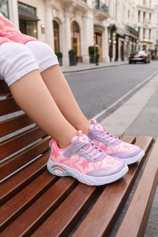 Mini Bonito Kız Çocuk Işıklı Parlak Detaylı Günlük Spor Ayakkabı Pembe