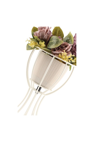 Anafor Saksılık Beyaz 25 Cm Krem Saksı