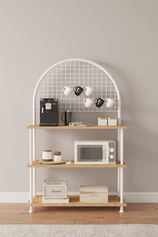 Çevir Kur Çok Amaçlı Kahve Köşesi Dolabı, Mutfak Standı, Mutfak Dolabı, Mutfak Düzenleyici 71 134 35 Atlantik Çam