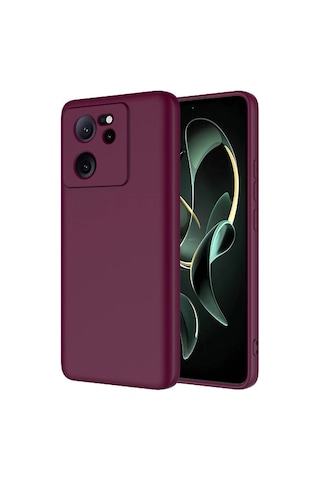 Xiaomi Mi 13t Pro Kılıf Yumuşak Silikon Kamera Korumalı Lansman Erd Koyu Mor
