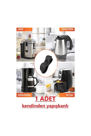 1 Adet Yapışkanlı Airfryer Kablo Sabitleyici Düzenleyici Fırın Kahve Kablo Tutucu Kablo Toparlayıcı