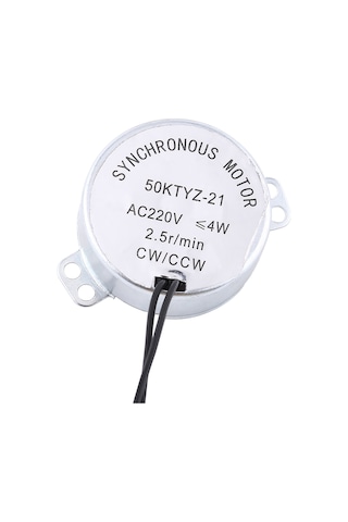 Vkemall Yumurta Döndürücü Motoru 220v - Kaliteli Metal, Düşük Tüketim, Sabit Performans, Cw/ccw Çalışma, Inkübator Uyumlu