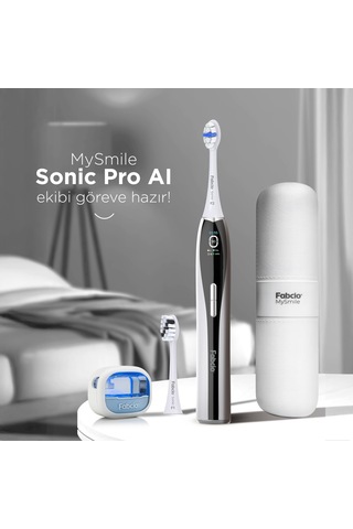 Fabcio Mysmile Sonic Pro Aı Şarjlı Diş Fırçası Beyaz + Diş Mine Bakım Serumu Hediye