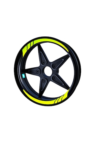 Floresan Sarı Moto GP İç Jant Şeridi Sticker Çınar Extreme