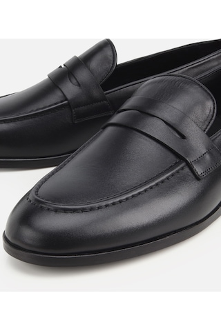 Hotiç Erkek Deri Siyah Klasik Loafer