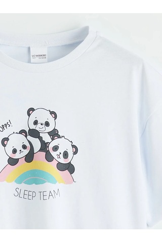 Lc Waikiki Sarı Baskılı Kız Çocuk Şortlu Pijama Takımı