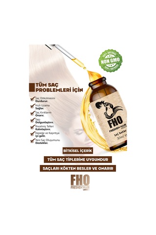 Fho Freshen Hair Bitkisel Şampuan 330 ML + Fho Freshen Hair Saç Bakım Yağı 30 ML
